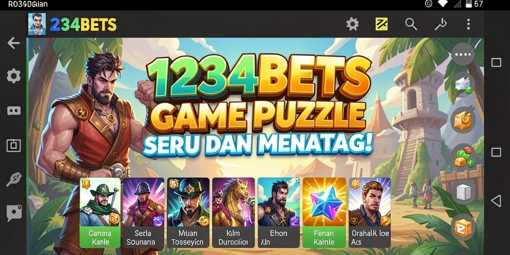 Tampilan menarik dari gameplay Puzzle 1234BETS yang menantang.
