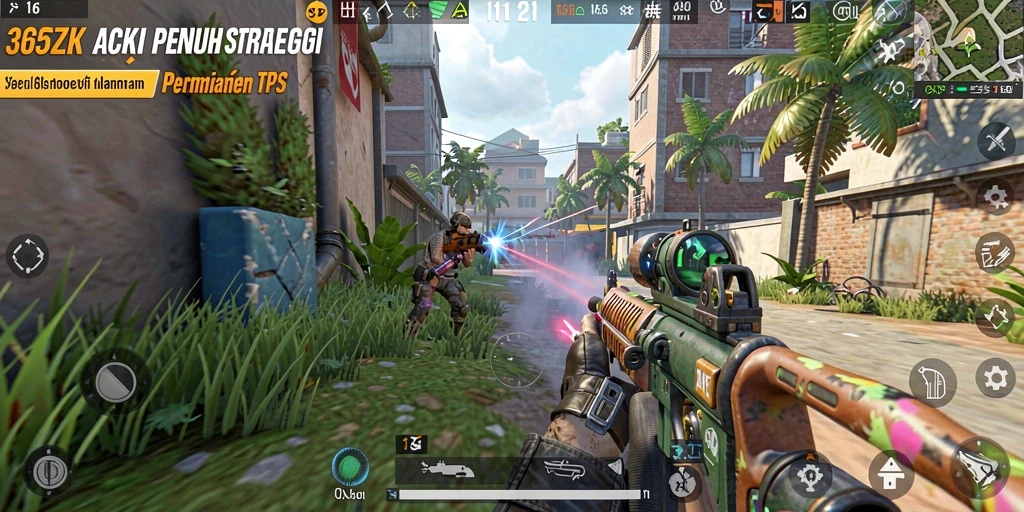 Tangkapan layar utama dari gameplay 365ZK yang penuh aksi.