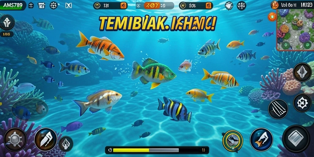 Screenshot gameplay menampilkan serunya menembak ikan di AMS789.