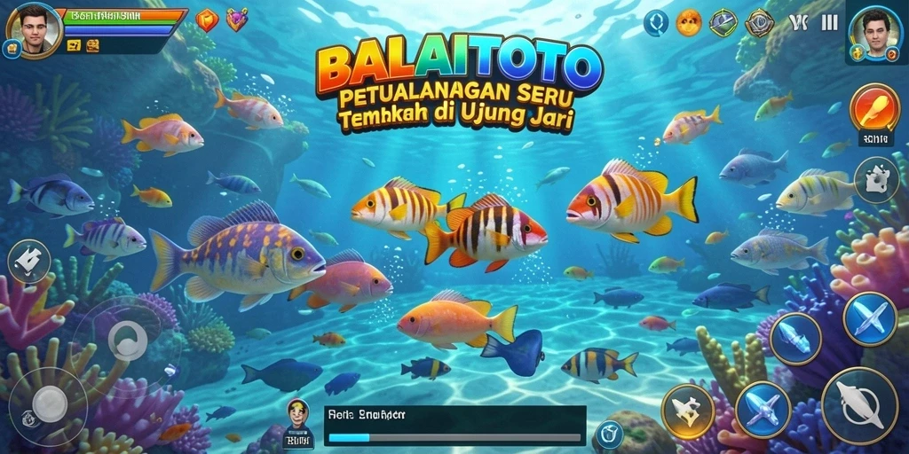 Tangkapan layar BALAITOTO menunjukkan aksi seru menembak ikan.