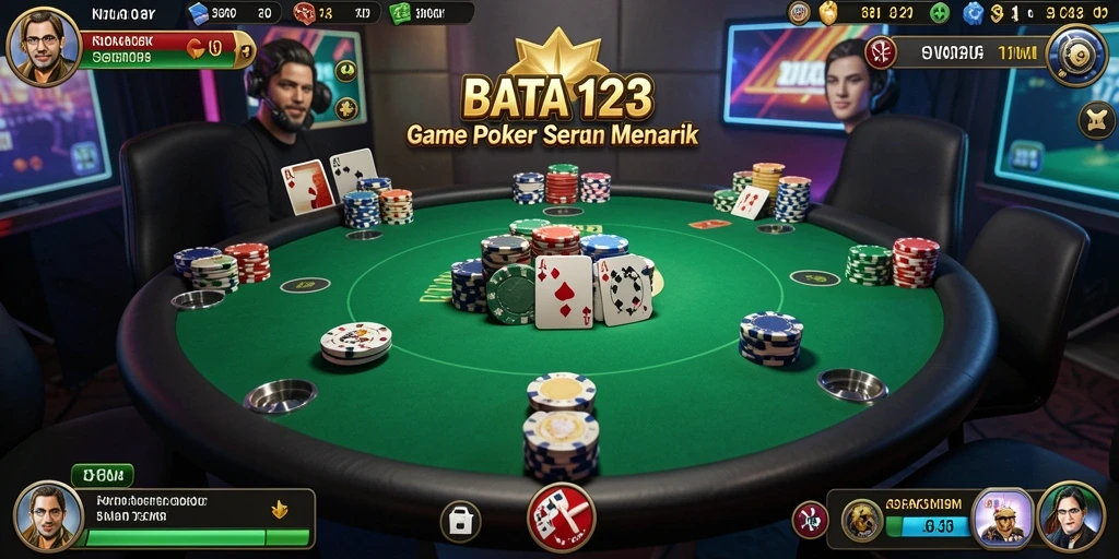 Tampilan permainan BATA123 dengan berbagai meja poker yang menarik.