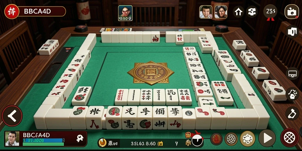 Tampilan gameplay BBCA4D saat mencocokkan ubin Mahjong.