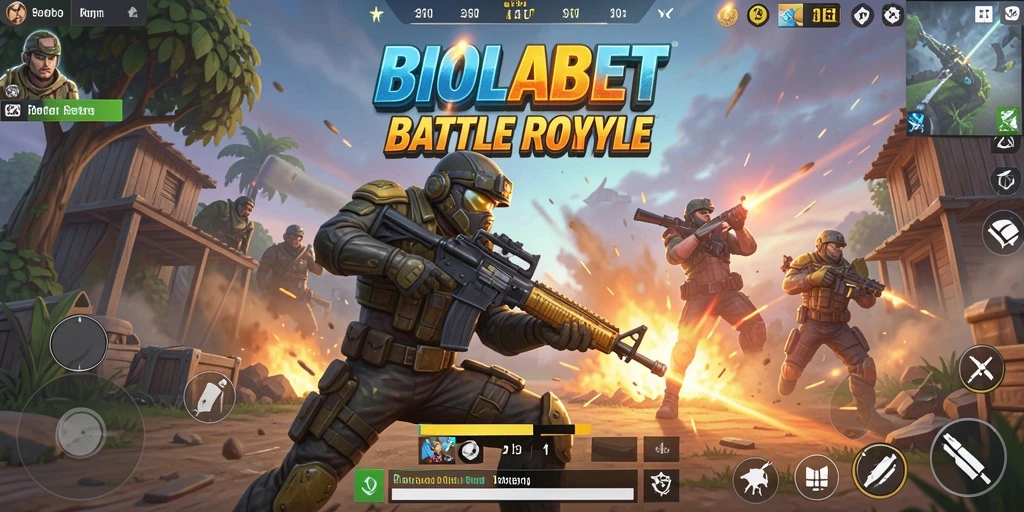 Tampilan seru gameplay Battle Royale BIOLABET yang mendebarkan.