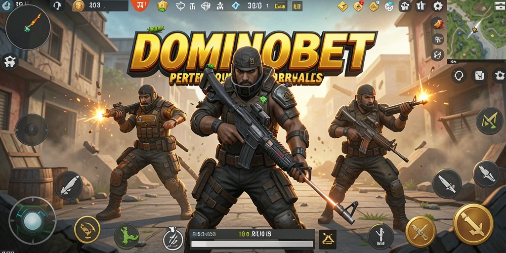 Screenshot dari gameplay epik dalam pertarungan Battle Royale.