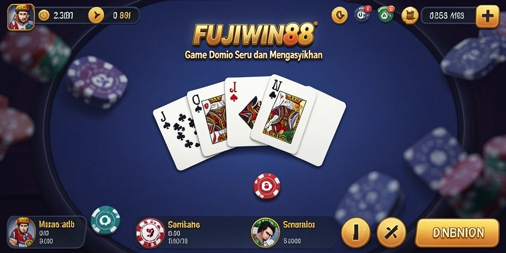 Screenshot gameplay seru dari FUJIWIN88 yang menampilkan permainan Domino.