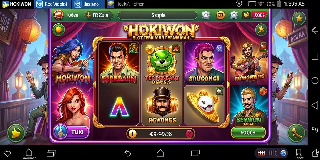 Screenshot HOKIWON menampilkan gameplay slot yang seru dan menarik.