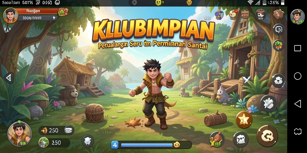 Tampilan gameplay KLUBIMPIAN yang menyenangkan dan interaktif.
