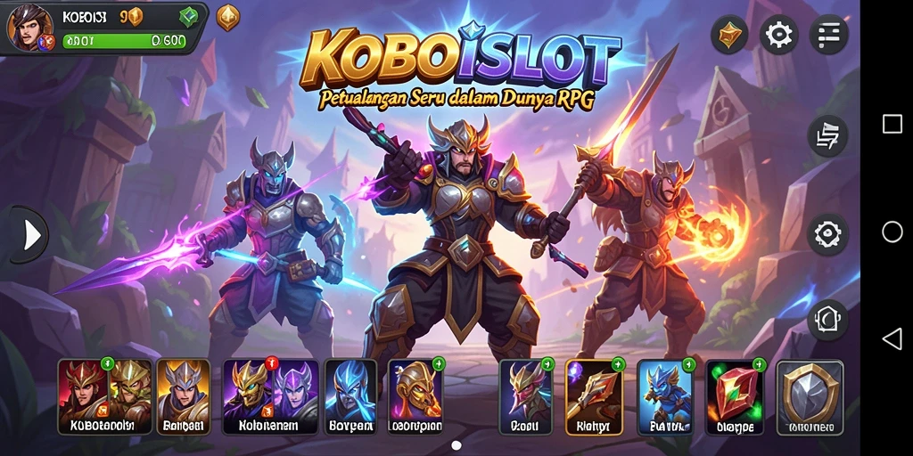 Gameplay menakjubkan RPG KOBOISLOT dengan karakter yang beragam.