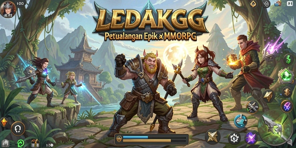 Tampilan gameplay menarik dan dinamis dari LEDAKGG.