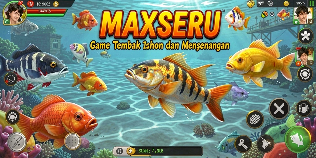 Gameplay seru Tembak Ikan di MAXSERU dengan grafis menawan.
