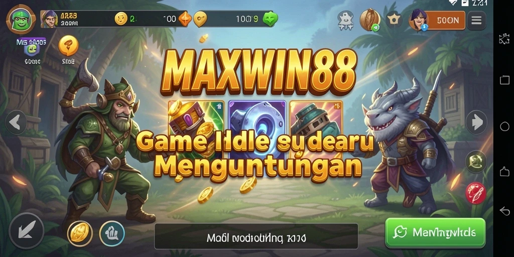 Tampilan gameplay seru MAXWIN88 dengan elemen idle yang menarik.