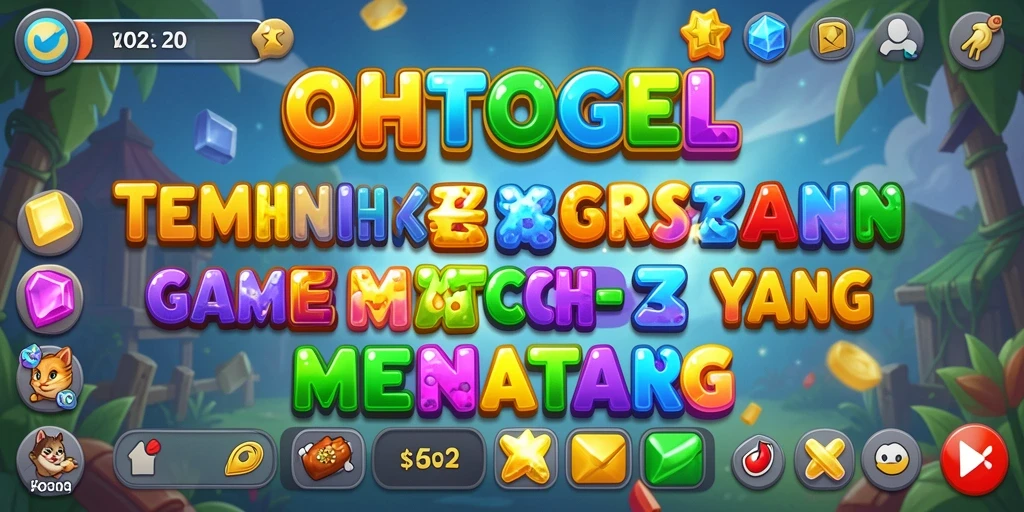 Tampilan gameplay seru OHTOGEL dengan tantangan Match-3.