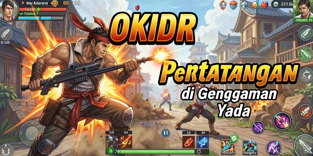 Tangkapan layar permainan <strong>OKIDR</strong> menunjukkan aksi pertarungan yang mendebarkan.