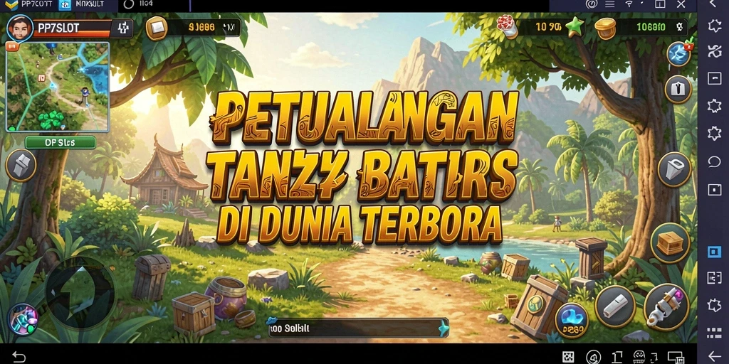 Tangkapan layar gameplay PP7SLOT menampilkan eksplorasi dunia terbuka yang megah.