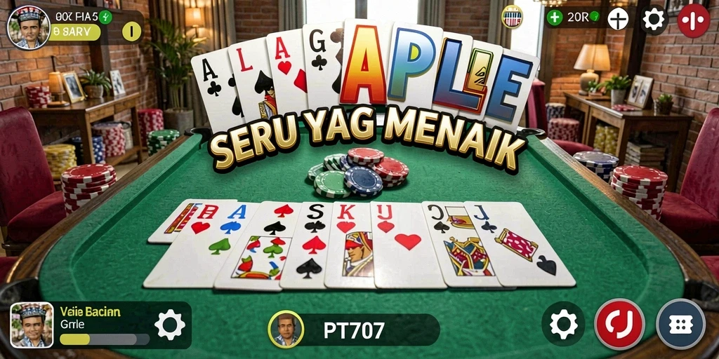 Tampilan menarik gameplay Gaple di PT707.