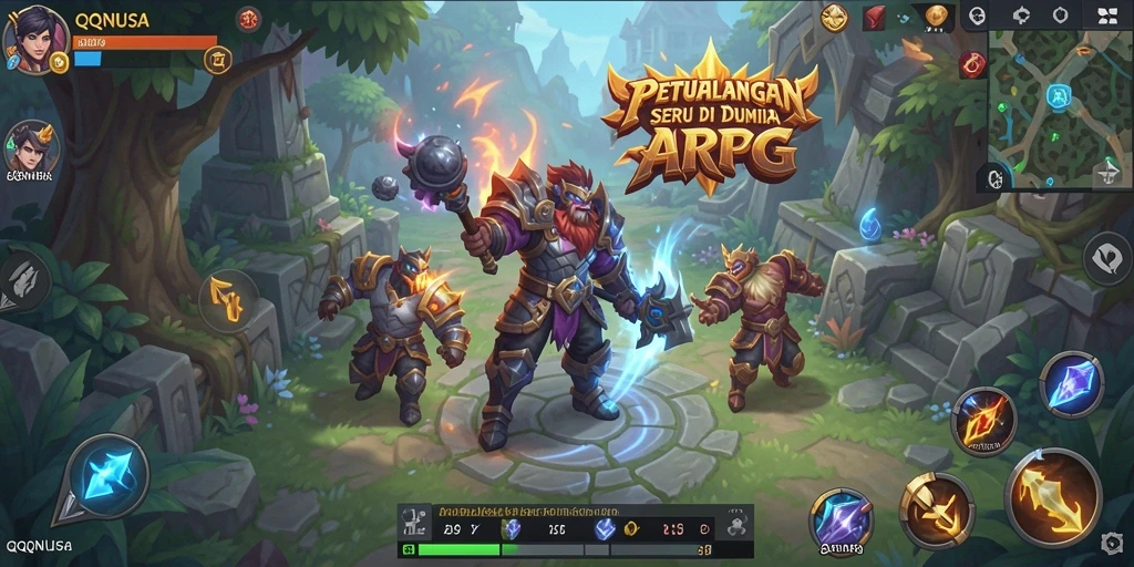 Tampilan aksi seru dalam gameplay QQNUSA yang mendebarkan.