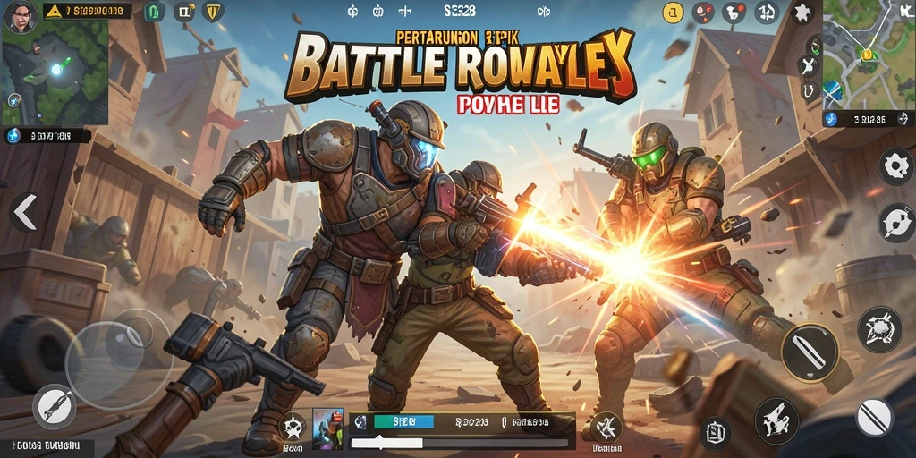 Tampilan utama SE328 menampilkan aksi Battle Royale yang seru dan tak terlupakan.
