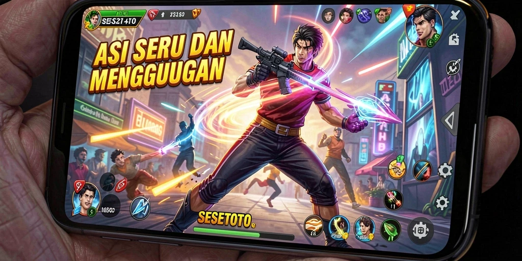 Tampilan aksi intens dari gameplay SESETOTO yang mendebarkan.
