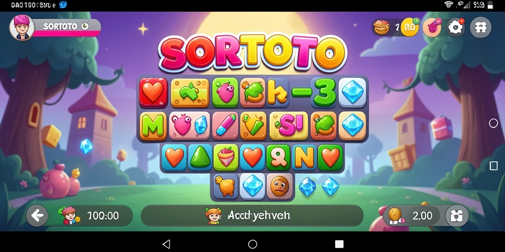 Gameplay menarik SORTOTO yang penuh warna dan tantangan seru.