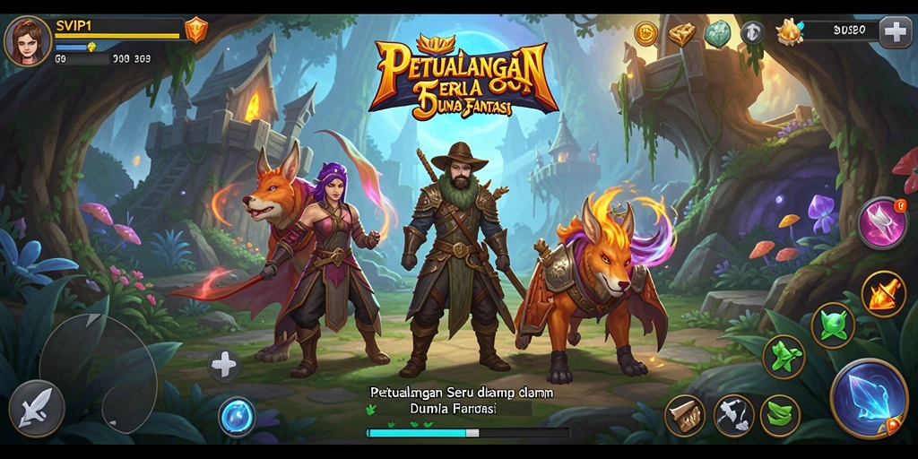 Screenshot gameplay menampilkan pertarungan epik dalam SVIP1.