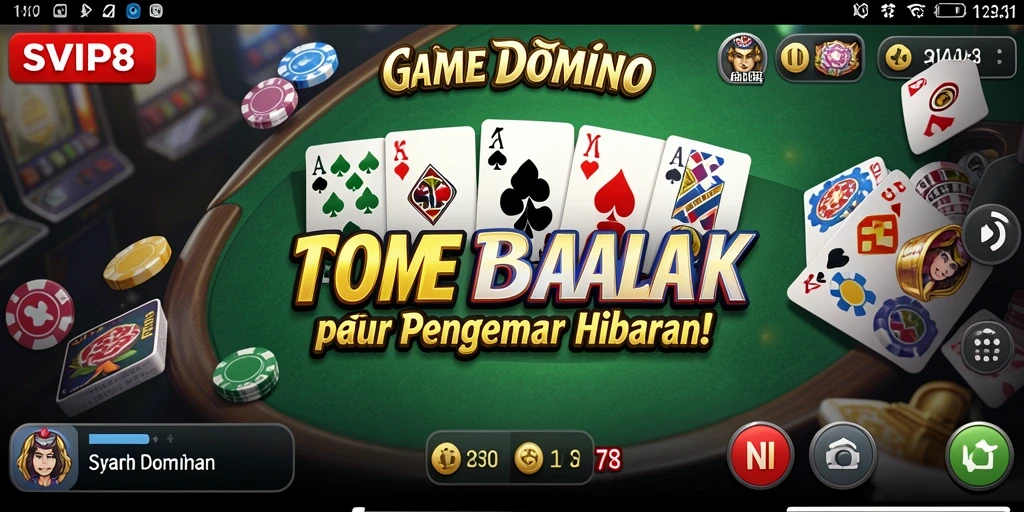 Tampilan screenshot gameplay SVIP8 yang menampilkan aksi domino seru.