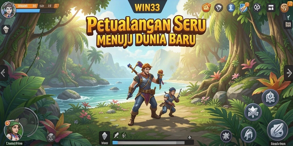 Tangkapan layar WIN33 menunjukkan aksi seru dalam permainan petualangan.