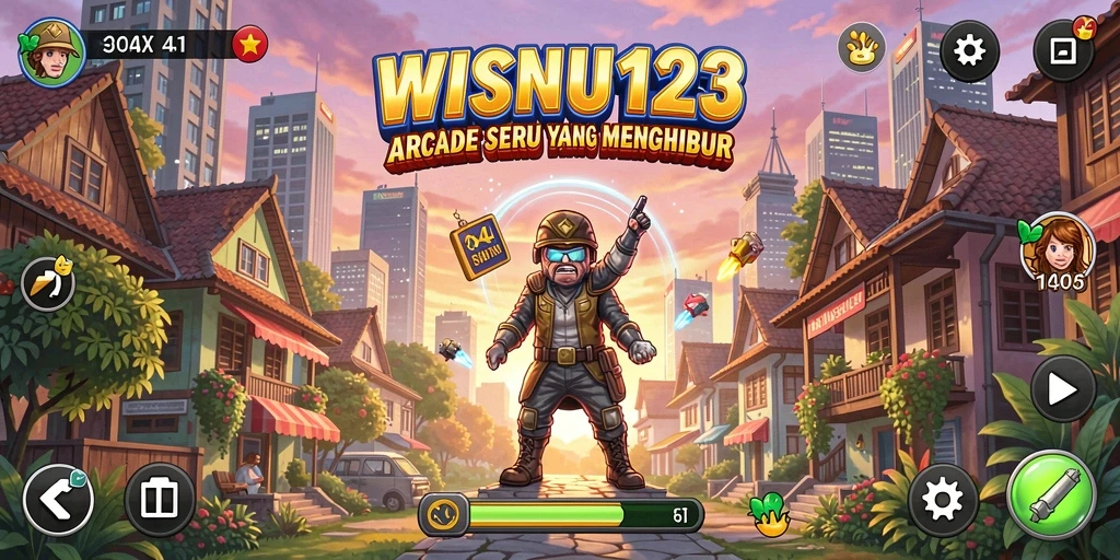 Screenshot gameplay WISNU123 menampilkan aksi Arcade yang seru.